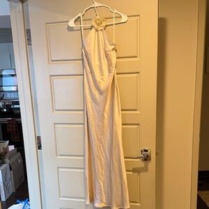Selfie Leslie Cream Backless Dress